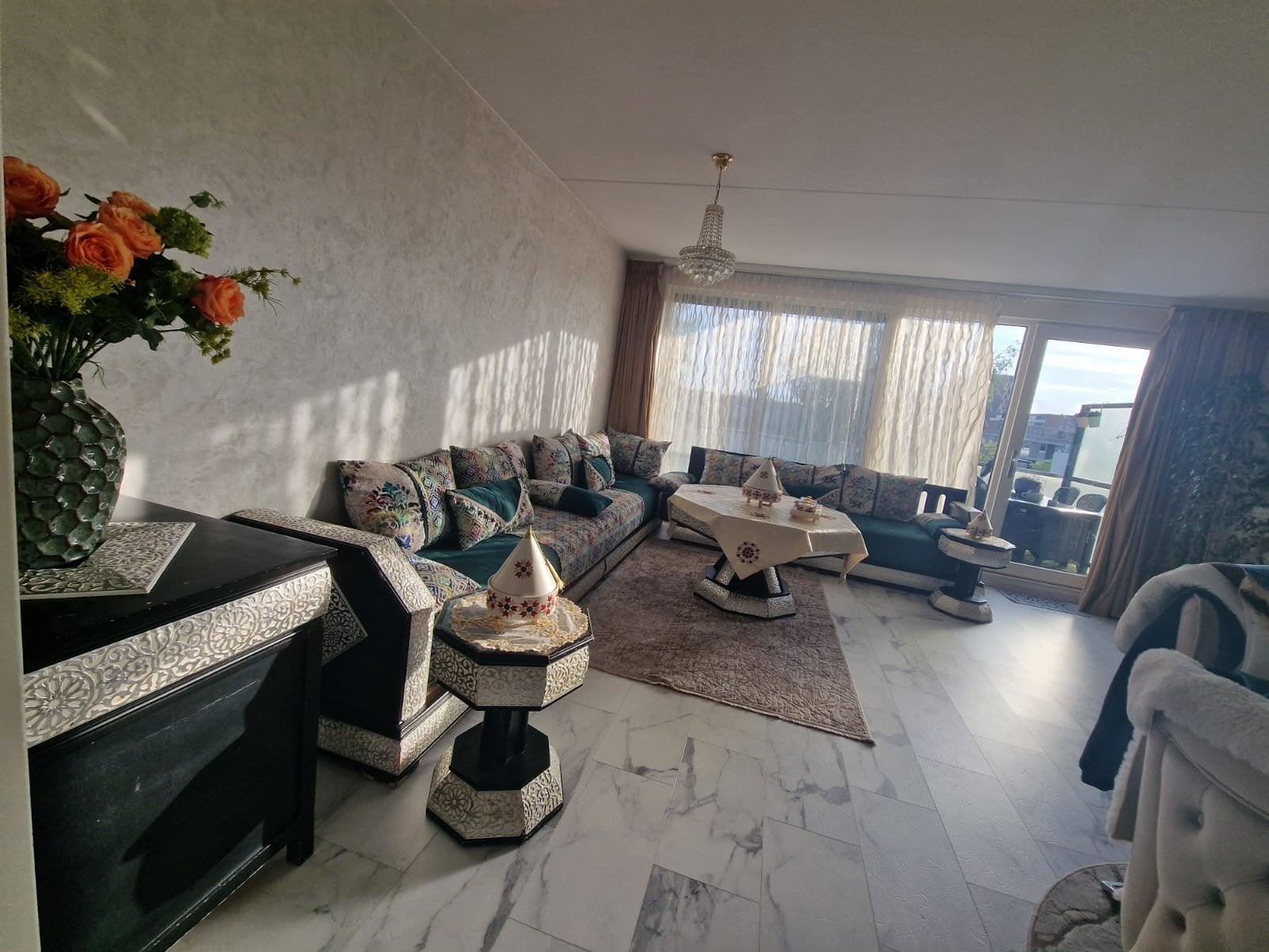 Luxe Marokkaanse Salon Set - Zo goed als nieuw, Huis en Inrichting, Banken | Complete zithoeken, Ophalen of Verzenden, Zo goed als nieuw
