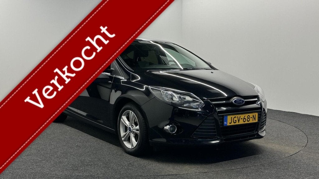 Ford Focus 1.0 EcoBoost Edition Plus ECC TREKHAAK STOELVERWA, Euro 5, Gebruikt, 635 kg, Zwart