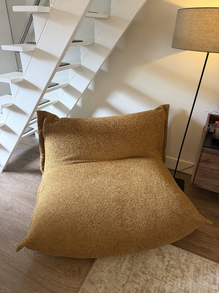 Originele Fatboy BonBaron Sherpa loungestoel, Ophalen, Gebruikt, Geel, Zitzakstoel