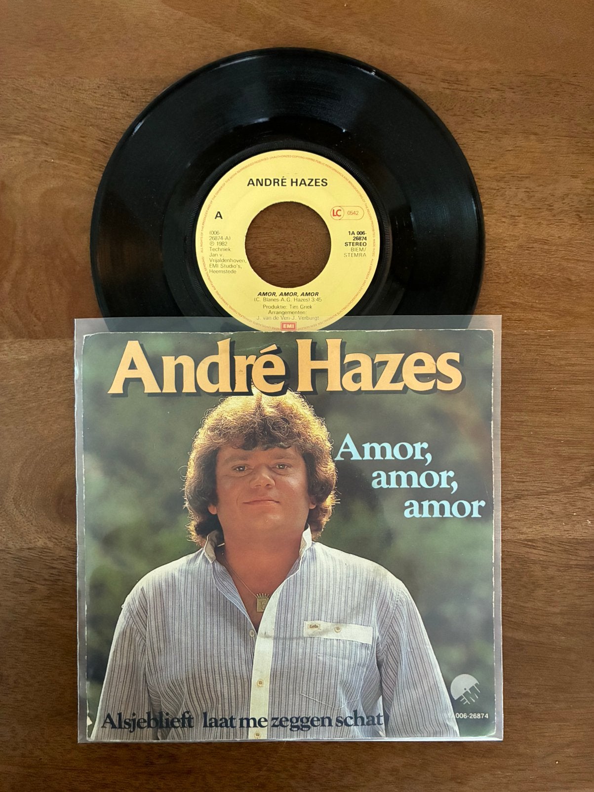 André Hazes - Amor, amor, amor, Cd's en Dvd's, Ophalen of Verzenden, 7 inch