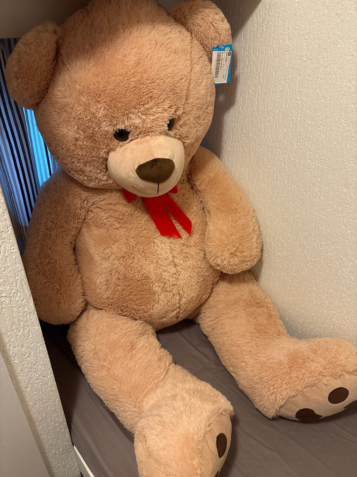 Grote teddybeer knuffel van 150 cm, Ophalen, Beer, Zo goed als nieuw, Met kleding of accessoire