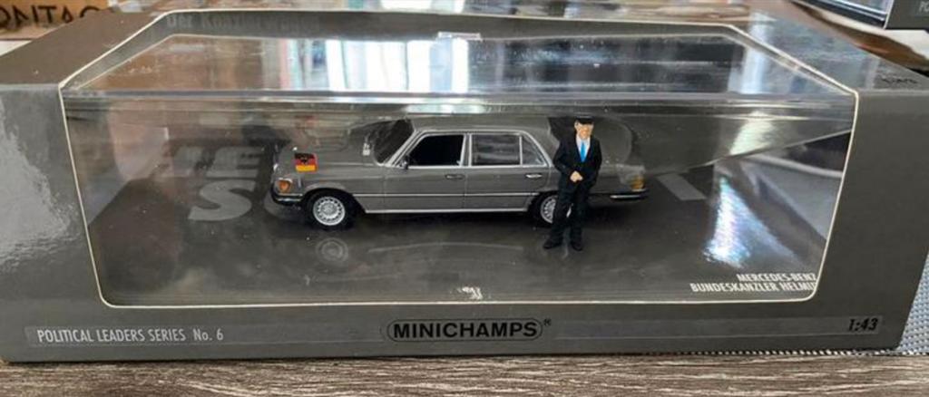Mercedes-benz 350 Sel (W116) Kansler Helmut Schmidt 1972, Ophalen of Verzenden, Nieuw, Auto, MiniChamps