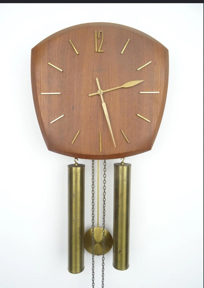 Vintage Junghans Pendulum Wandklok Teak Fineer Jaren '60, Ophalen