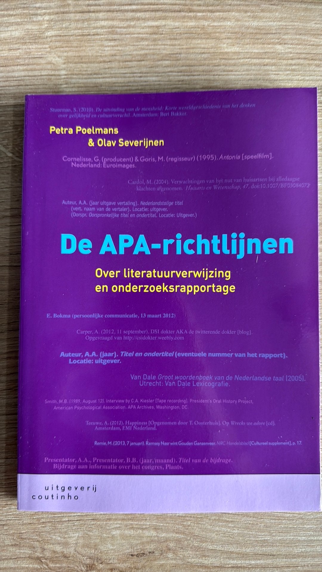 De APA-richtlijnen: Over literatuurverwijzing en onderzoeksr, Ophalen of Verzenden, Zo goed als nieuw, Petra Poelmans; Olav Severijnen