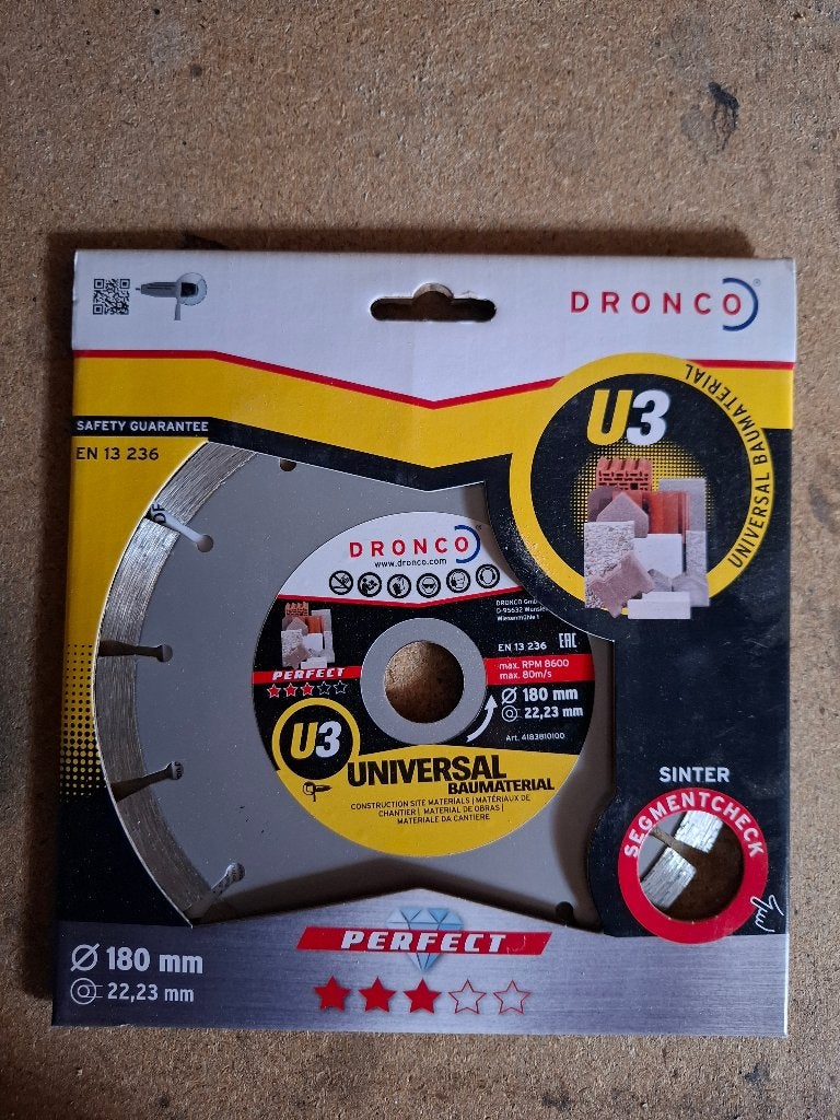 Slijpschijf diamant Dronco, Ophalen of Verzenden, Nieuw, 1000 watt of meer, Haakse handslijpmachine