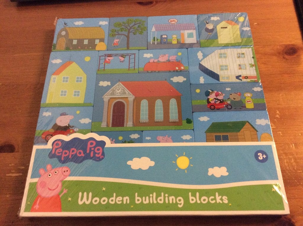 Peppa Pig houten bouwblokken set, 18 blokken. nieuw in folie, Kinderen en Baby's, Speelgoed | Houten speelgoed, Ophalen of Verzenden