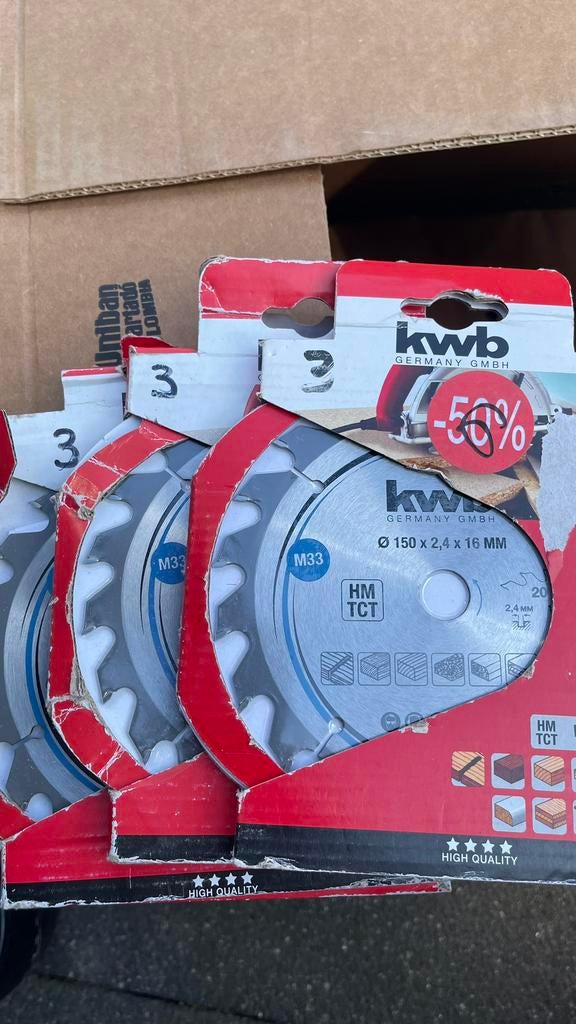 KWB M33 150mm 3sts, Cirkelzaag, 70 mm of meer, Nieuw, Ophalen of Verzenden