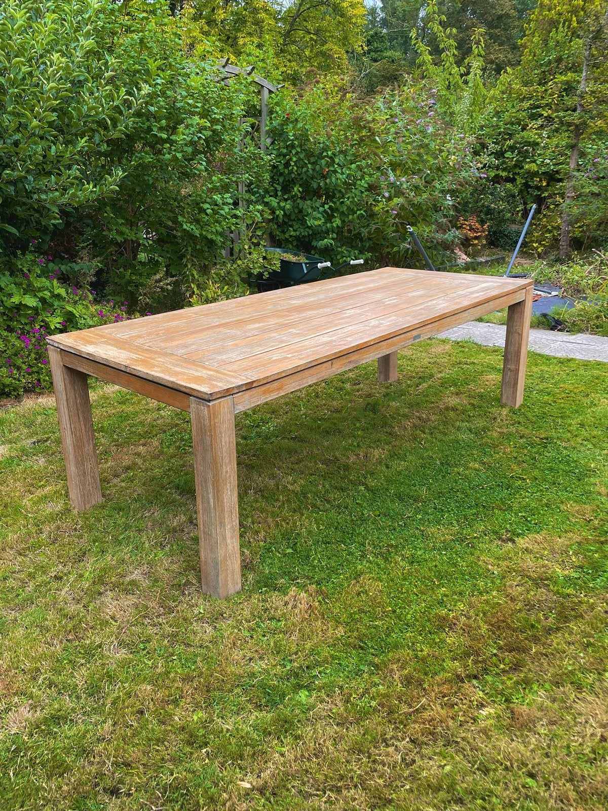 Grote teakhouten tuintafel - FSC gecertificeerd, Tuin en Terras, Tuintafels, Ophalen, Gebruikt, Rechthoekig, Teakhout