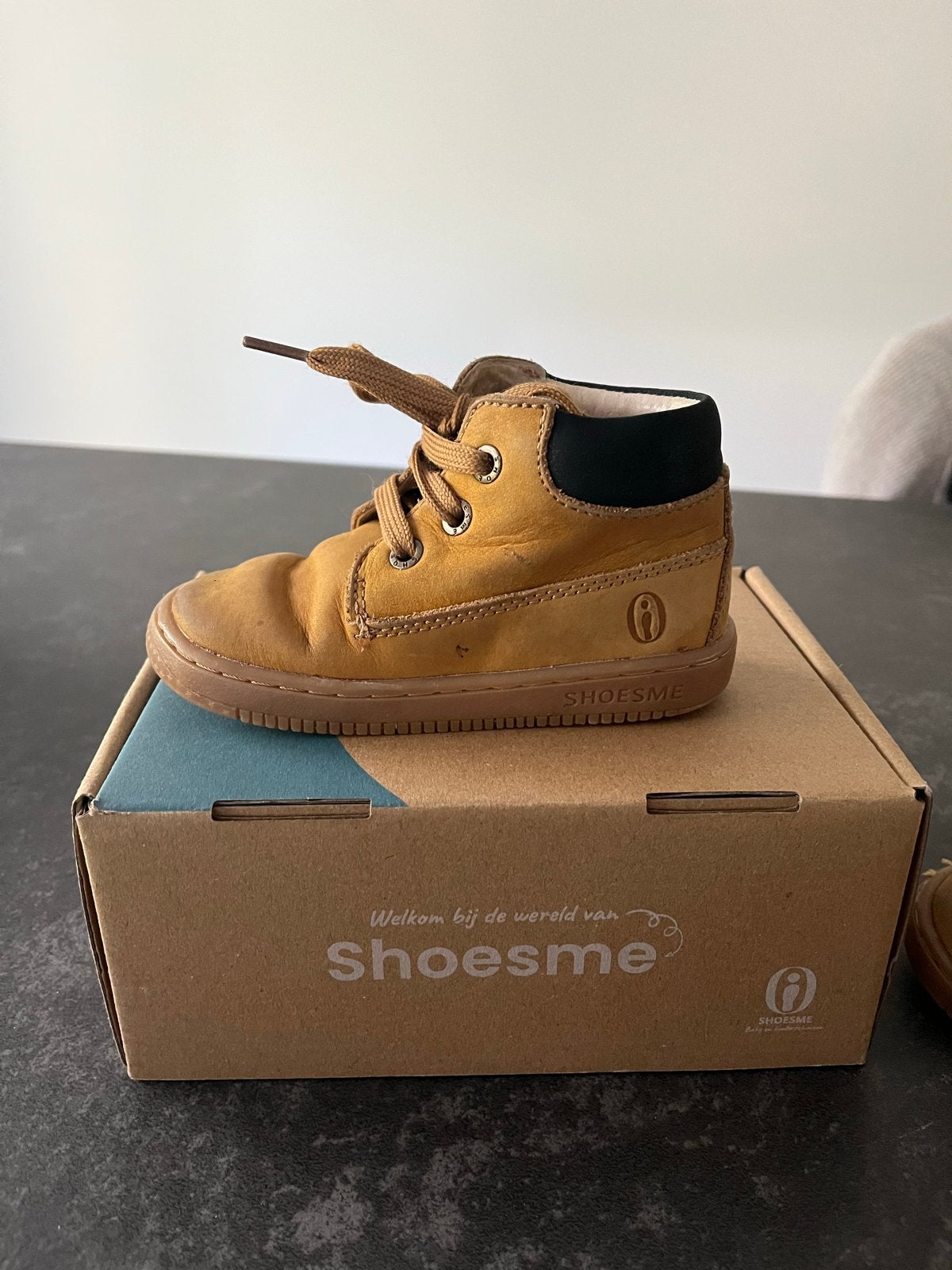 Shoesme hoge sneakers cognac, maat 23, Ophalen of Verzenden, Jongetje, Gebruikt, Schoentjes