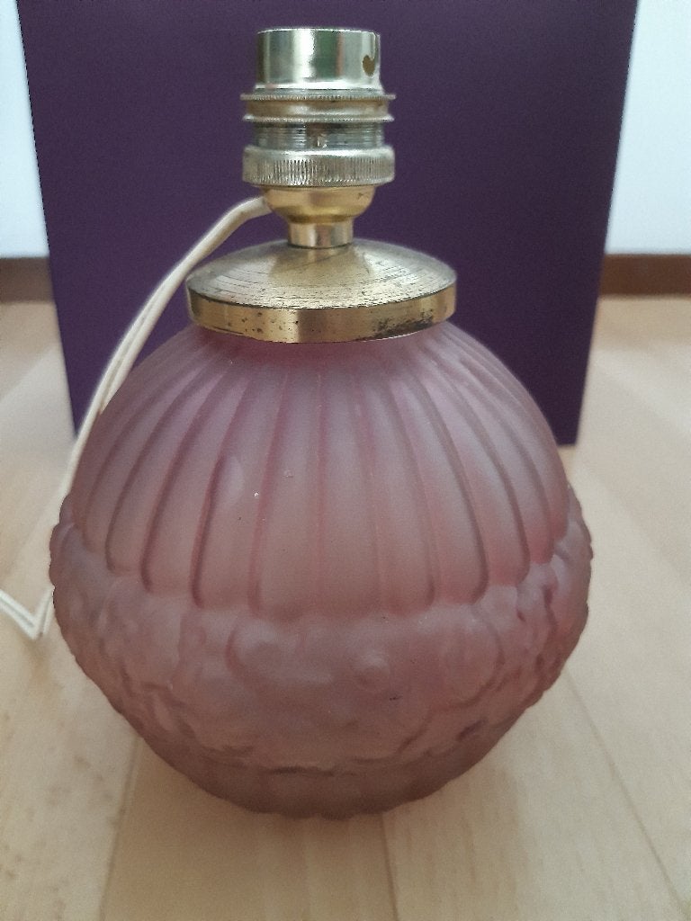Art deco persglazen lampje gesigneerd made in france ., Antiek en Kunst, Ophalen