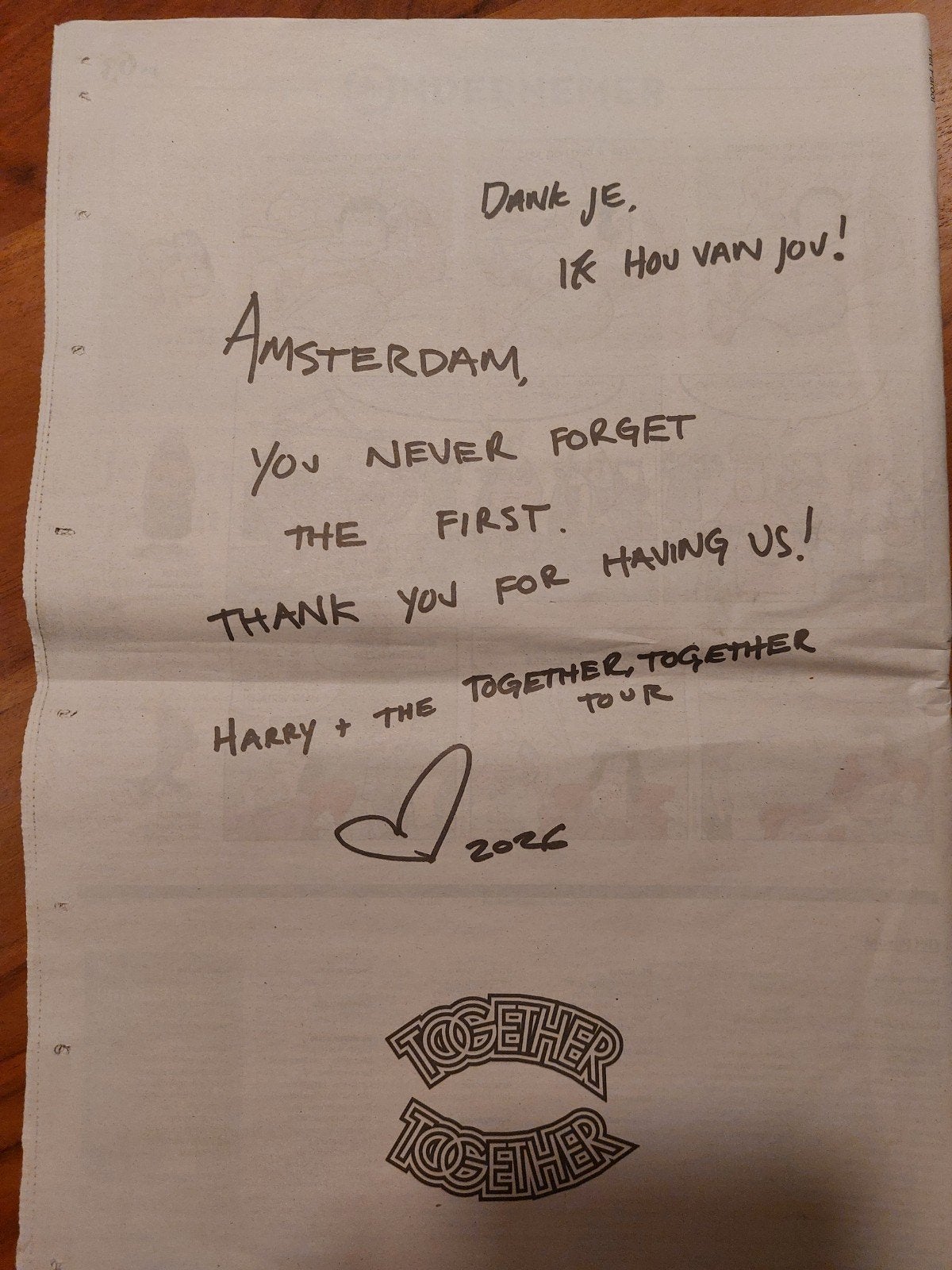 Harry Styles, Ophalen of Verzenden, Nieuw, Krant