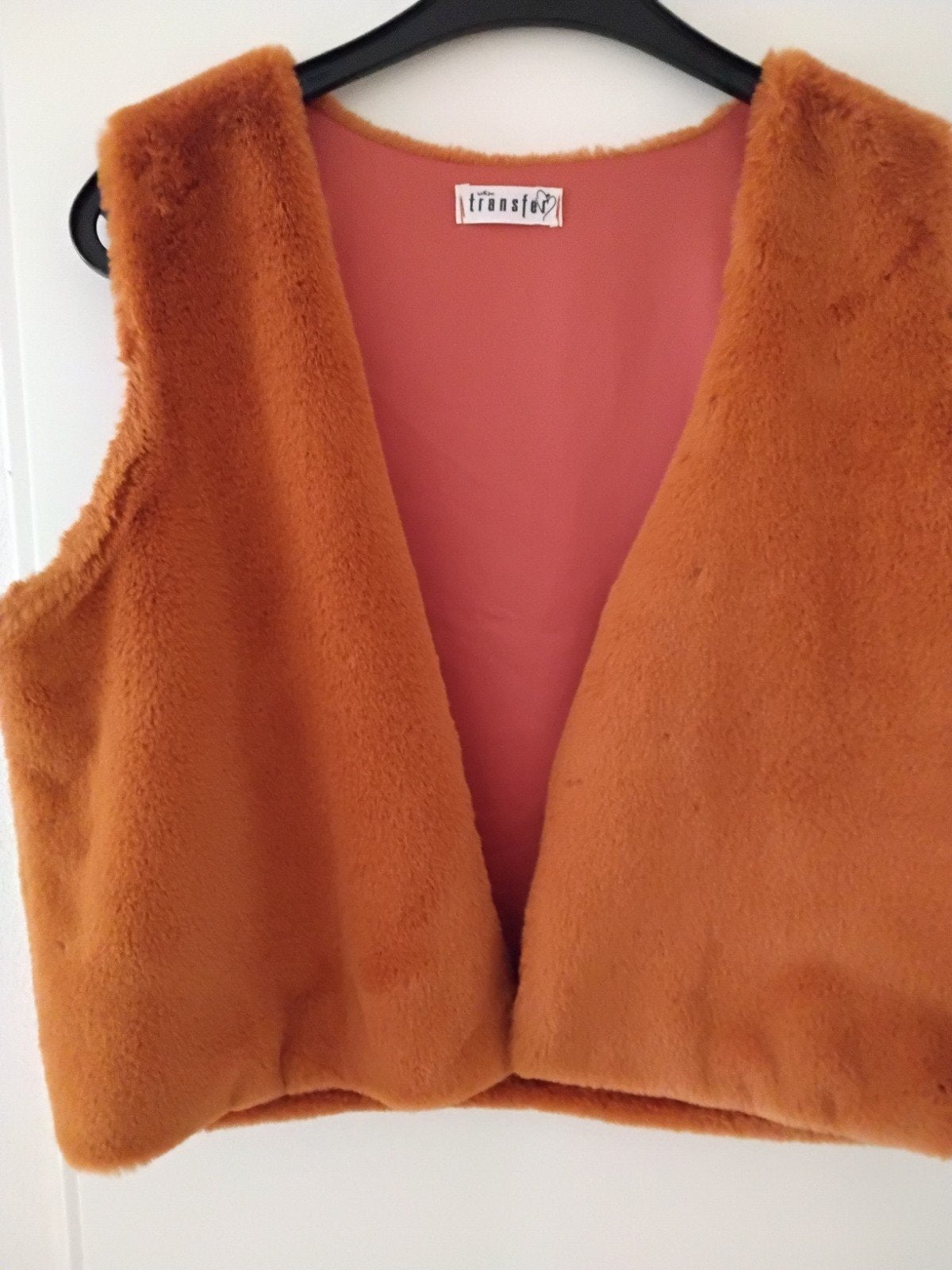 Bolero kunstbont brique bruin S /M Transfer, Ophalen of Verzenden, Zo goed als nieuw, Bruin
