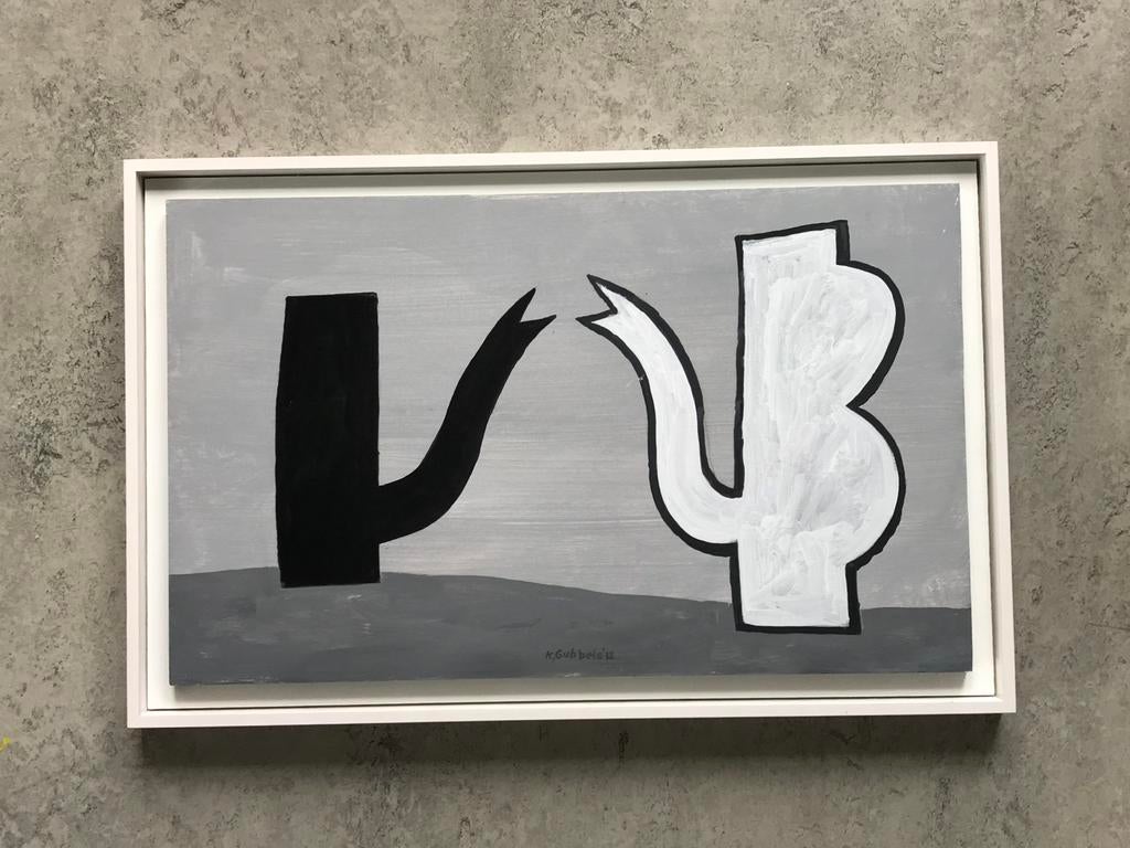 Klaas gubbels, beschilderd paneel, Antiek en Kunst, Ophalen