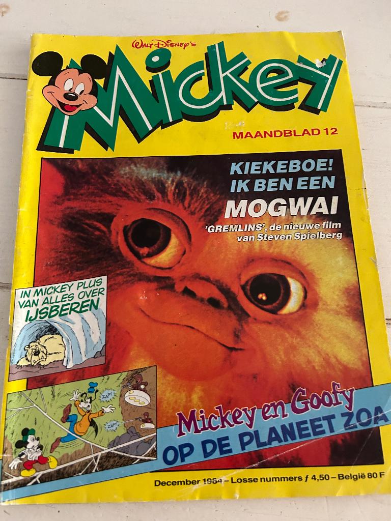 Tijdschrift mickey met gremlins Ghostbusters en topscore c64, Ophalen of Verzenden, Gelezen, Muziek, Film of Tv