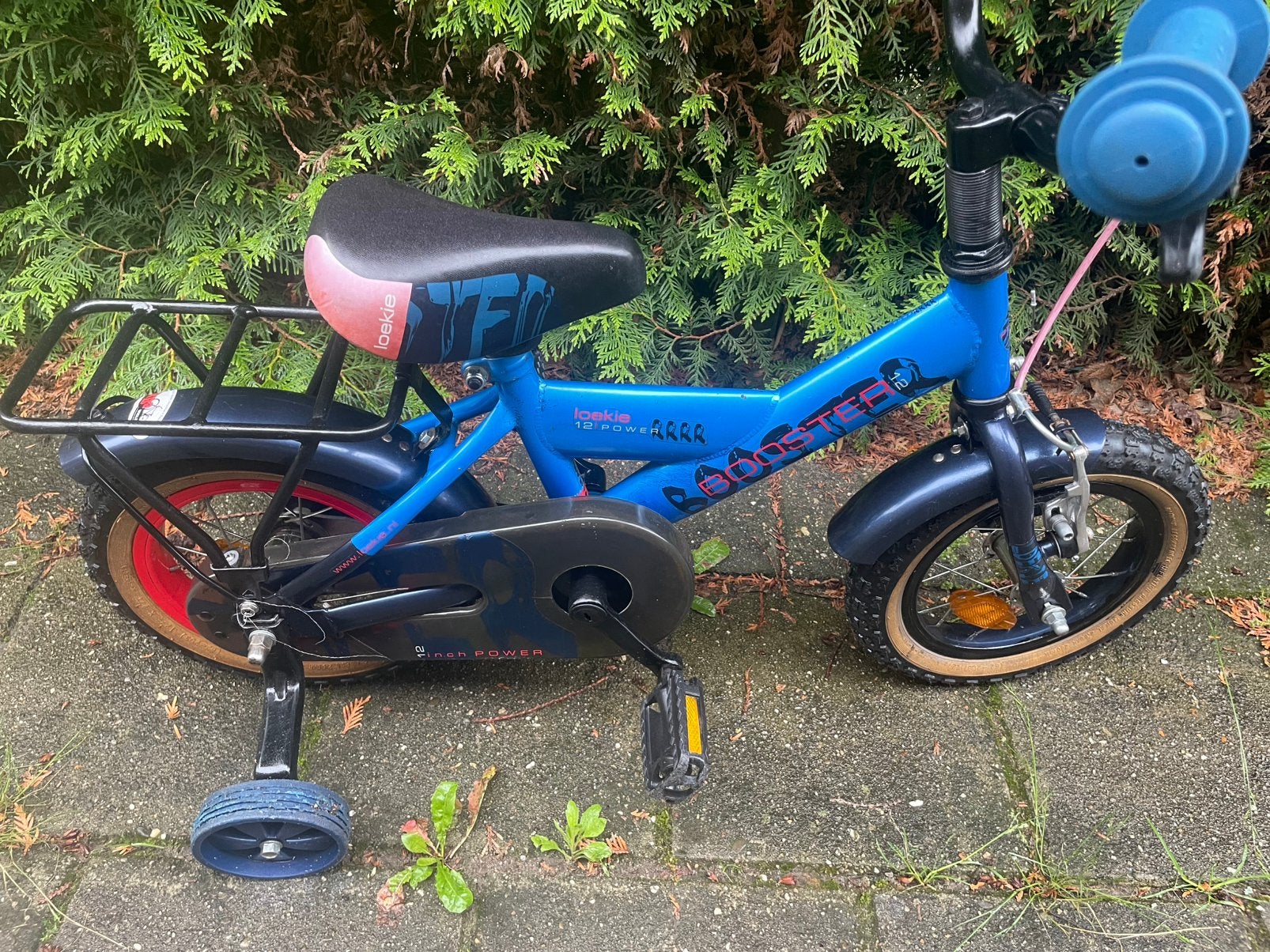 LOEKIE BOOSTER, Fietsen en Brommers, Fietsen | Kinderfietsjes, Ophalen of Verzenden, Zo goed als nieuw, Minder dan 16 inch, Zijwieltjes