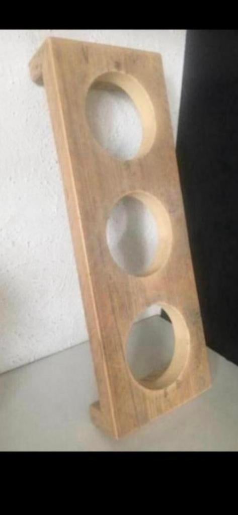 handige MASSIEF HOUTEN VINTAGE BLOEMPOTHOUDER, Ophalen, Gebruikt
