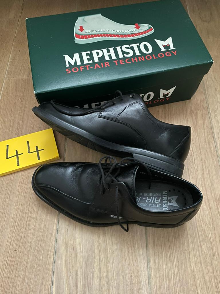 Mephisto NIEUW Gunter Zwarte Leren Nette Schoenen Maat 44, Zwart, Nieuw, Ophalen of Verzenden, Veterschoenen