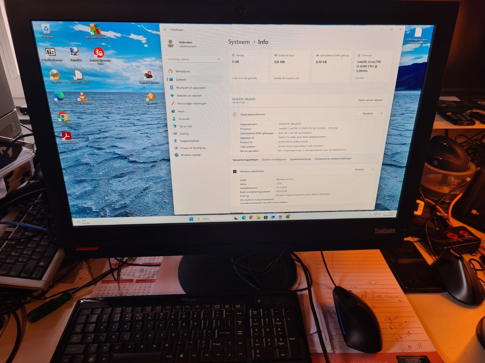 Lenovo ThinkCentre m900z AIO, Ophalen, Ingebouwde speakers, Gebruikt, IPS