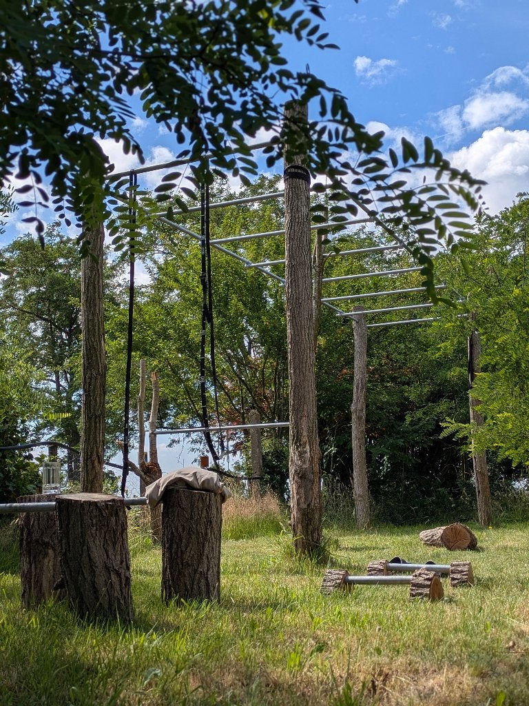 Natuurlijke Pull Up Bar van Boomstammen - Maatwerk, Ophalen, Nieuw, Buik, Oprekstang
