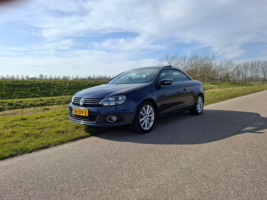 Volkswagen Eos 1.4 TSI 90KW 2012 Blauw, Auto's, Achterwielaandrijving, Zwart, 4 cilinders, Cabriolet