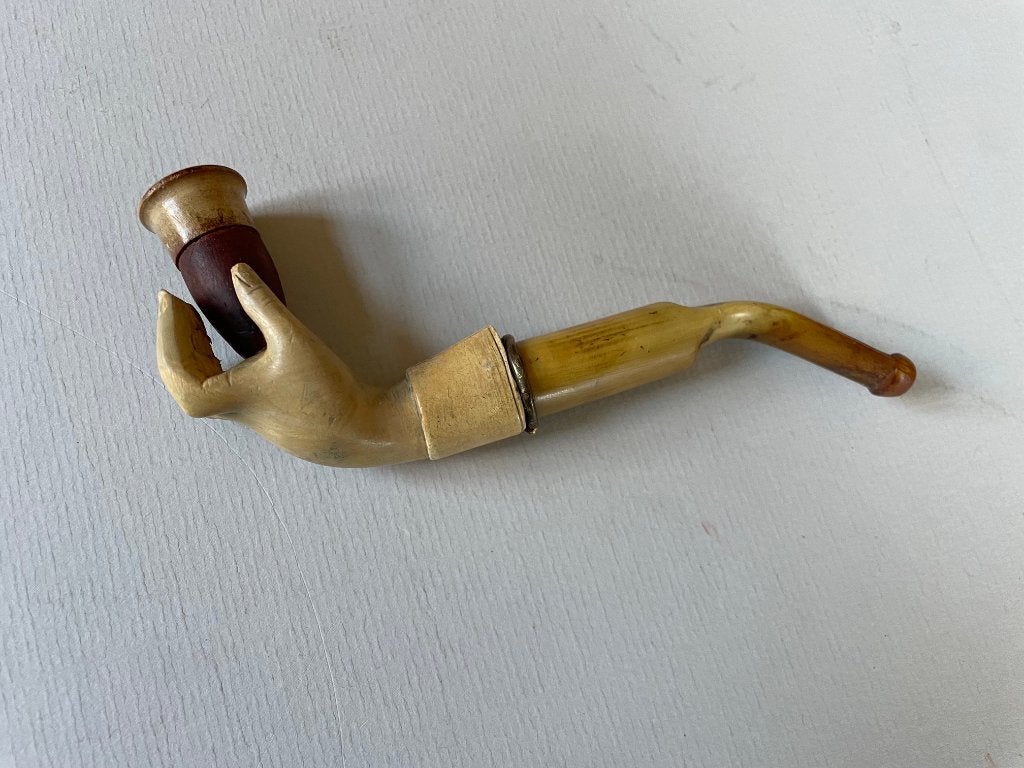 Antiek sigarettenpijpje met hand, vooroorlogs, Ophalen of Verzenden