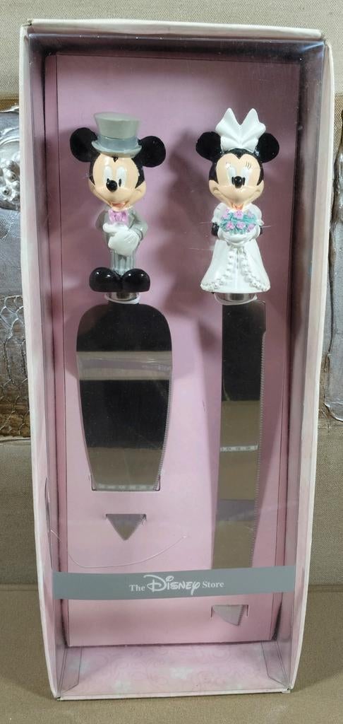 NIEUW*CAKE SET BRUIDSPAAR MICKEY & MINNIE*BRUIDSTAART MES, Verzenden, Nieuw, Overige typen, Geboorte of Huwelijk