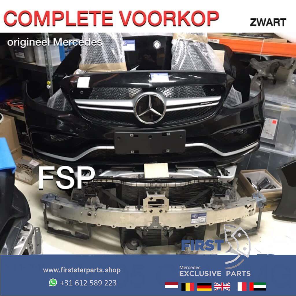 W205 C63 AMG Voorkop compleet 2018 zwart origineel Mercedes, Auto-onderdelen, Carrosserie en Plaatwerk, Gebruikt, -, Voor, Ophalen of Verzenden