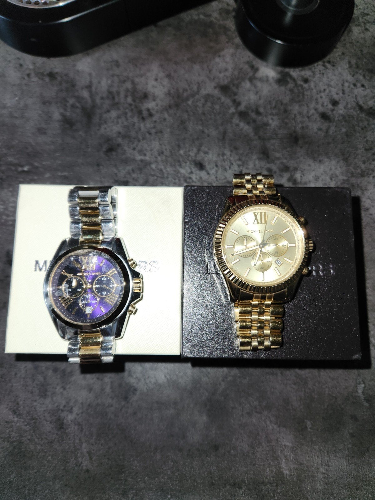 Twee Michael Kors horloges - Goud en Zilver/Goud, Overige merken, Staal, Gebruikt, Staal