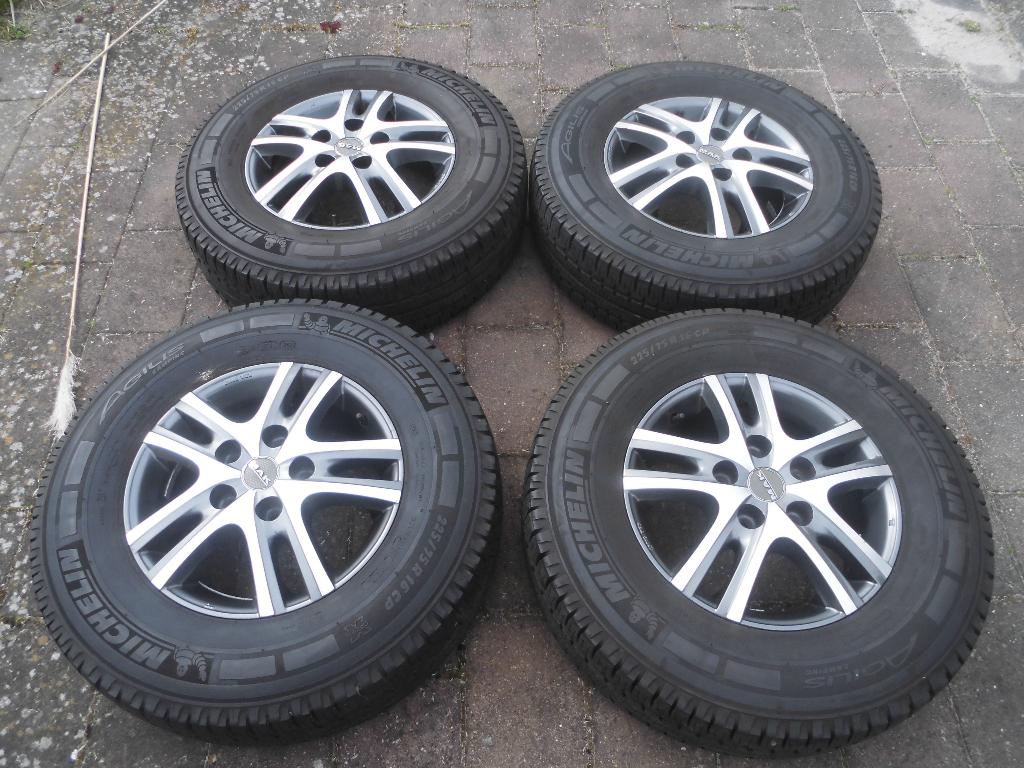 Fiat Ducato 16 inch aluvelgen 5x130 met 8 mm zomerbanden,, Auto-onderdelen, Velg(en), 16 inch, Ophalen of Verzenden, Bestelwagen