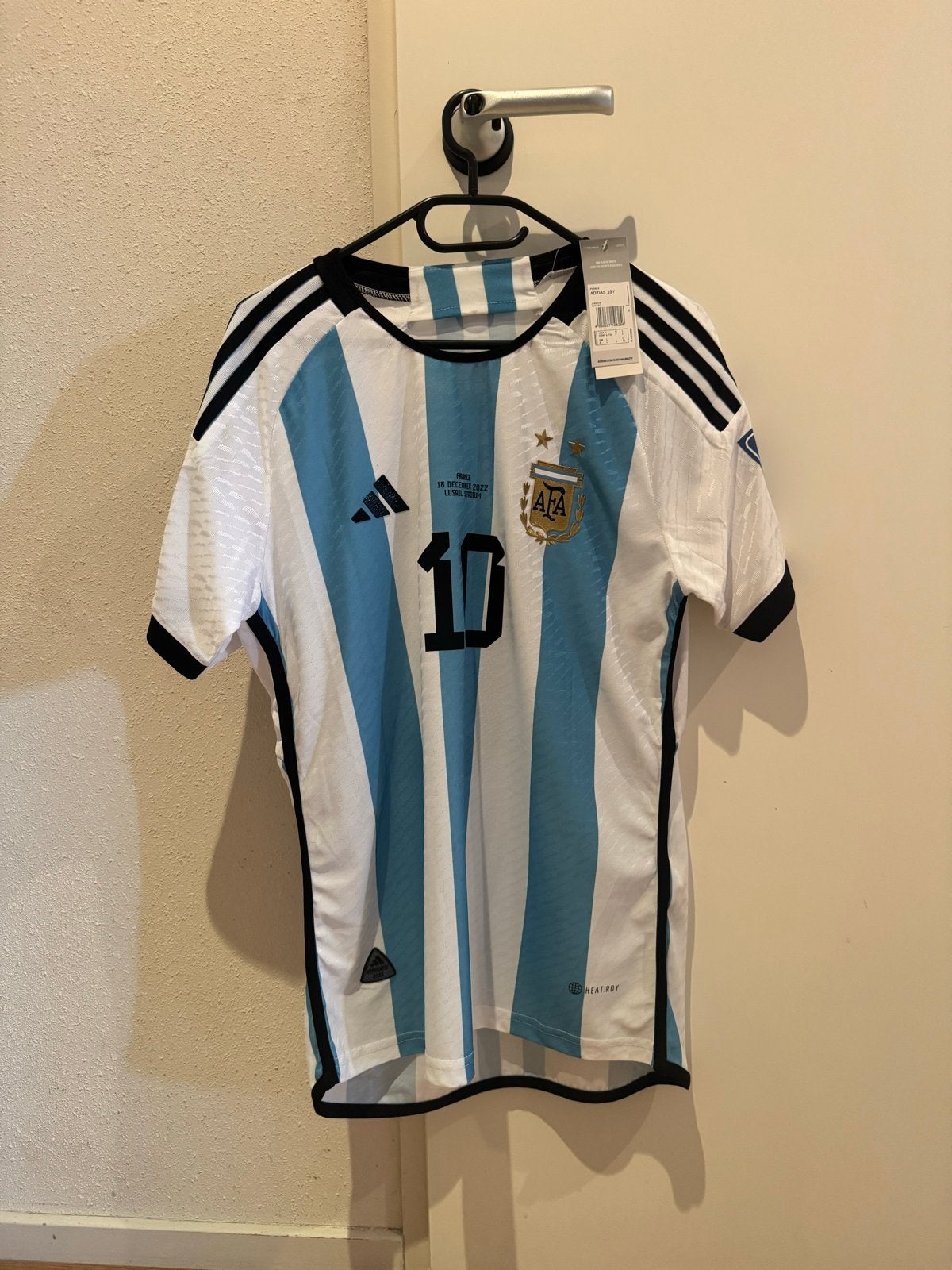 Adidas Argentinië WK 2022 Thuisshirt Messi #10, Maat L, Ophalen of Verzenden, Nieuw, Shirt