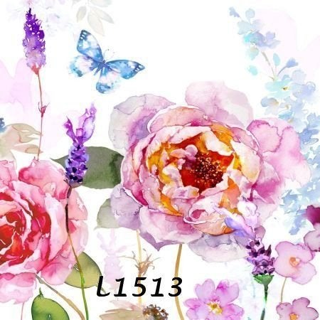 Servetten decoupage/bullet journal - bloemen vlinders L1513, Verzenden, Nieuw