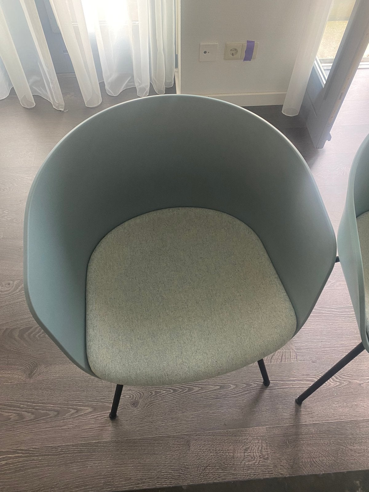 Hay aac blauw met vilten zitting, Ophalen, Kunststof, Blauw, Zo goed als nieuw