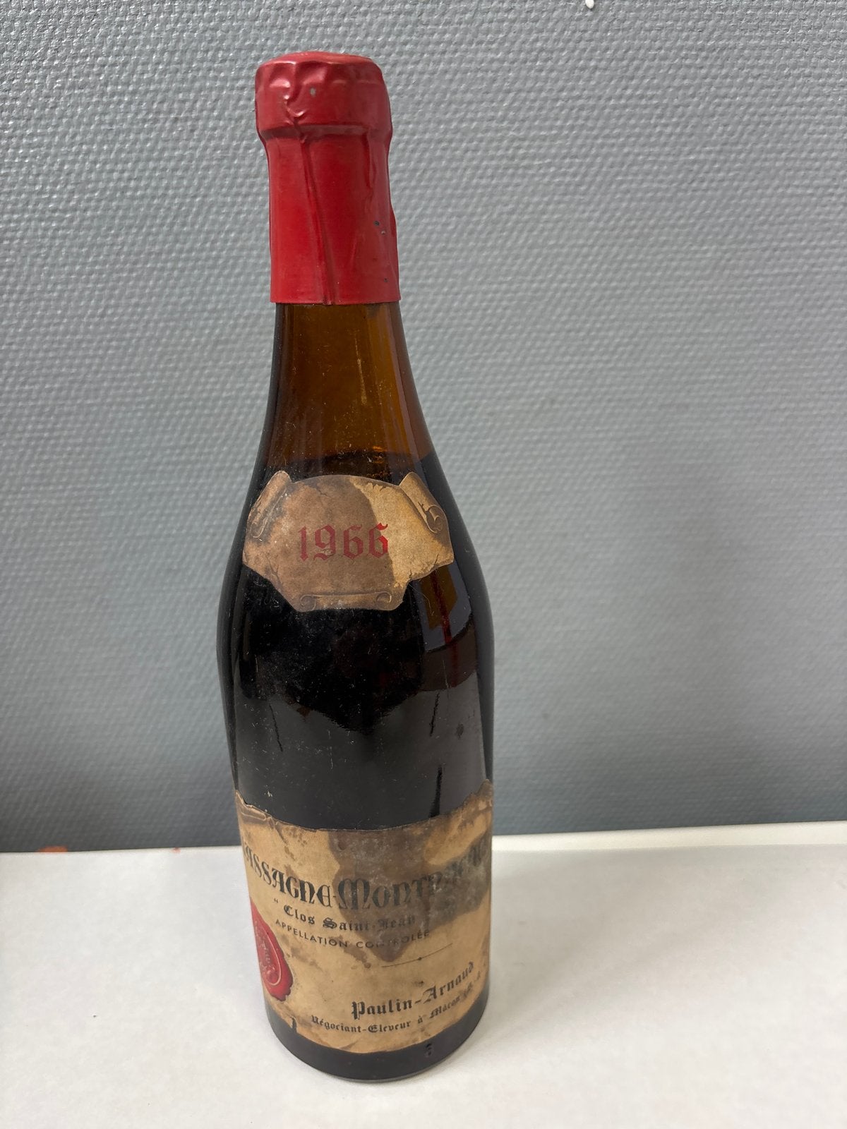 Vintage Passagne Montagne 1966 Rode Wijn, Verzamelen, Ophalen of Verzenden, Gebruikt, Frankrijk, Rode wijn