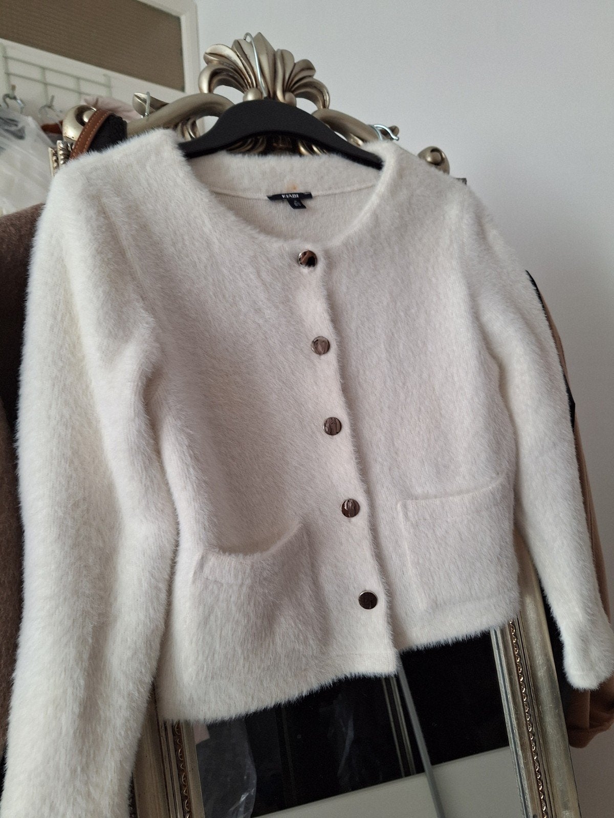 Kiabi witte vest met knopen ecru wit maat XS S, Verzenden, Wit, Kiabi, Maat 34 (XS) of kleiner