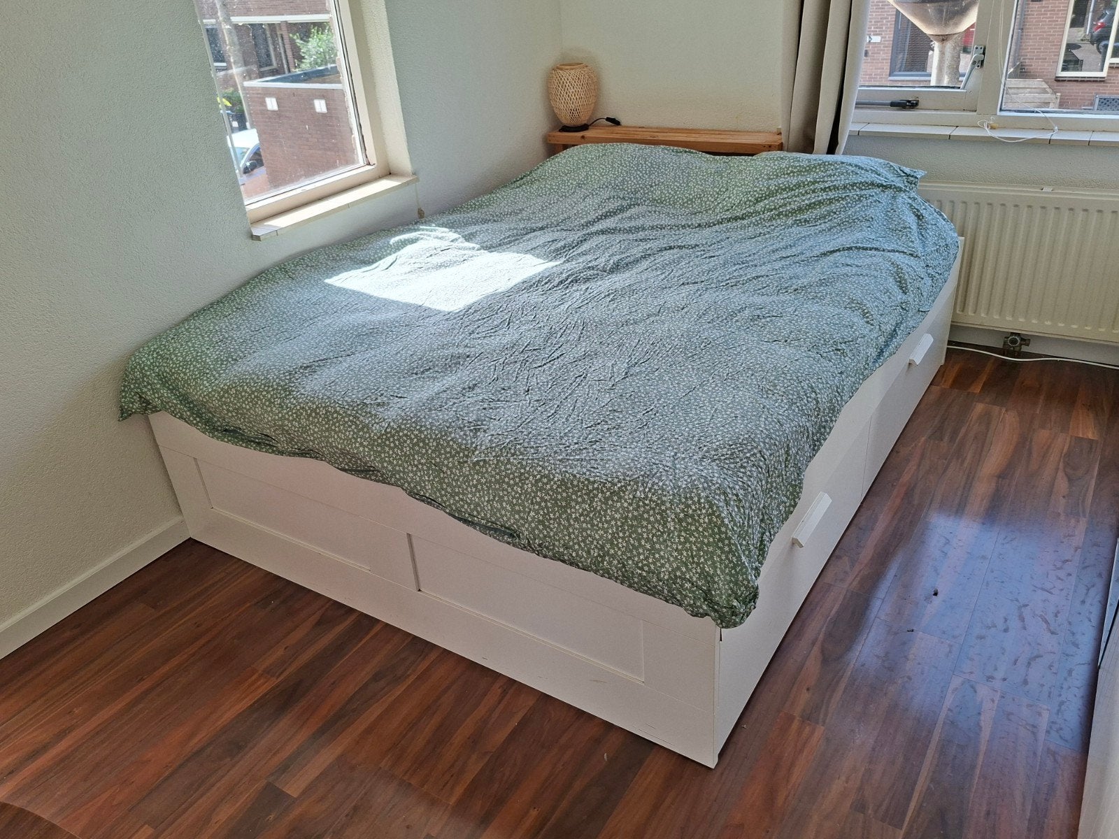 IKEA Brimnes bed 160x200 met lades, Huis en Inrichting, Gebruikt, Wit, Tweepersoons, Ophalen of Verzenden