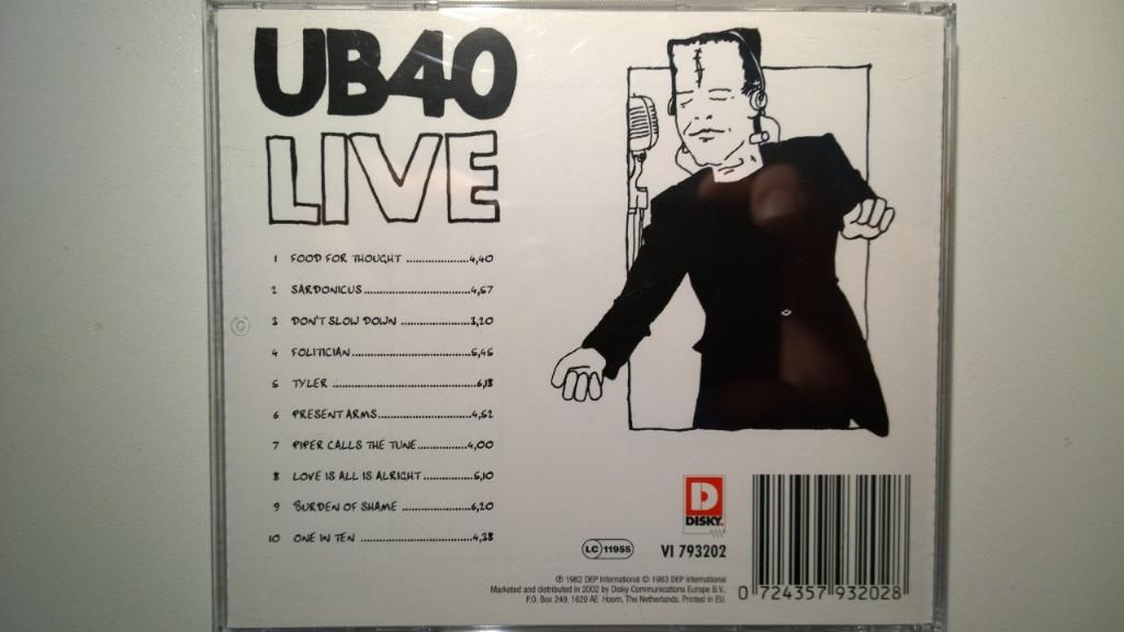 UB40 - Live, Ophalen of Verzenden, Zo goed als nieuw
