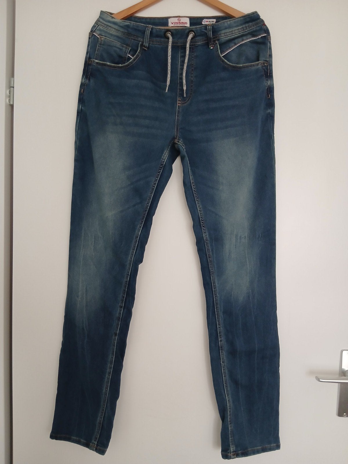 Broek jeans spijkerbroek Vingino 176, Nieuw, Vingino, Jongen, Ophalen