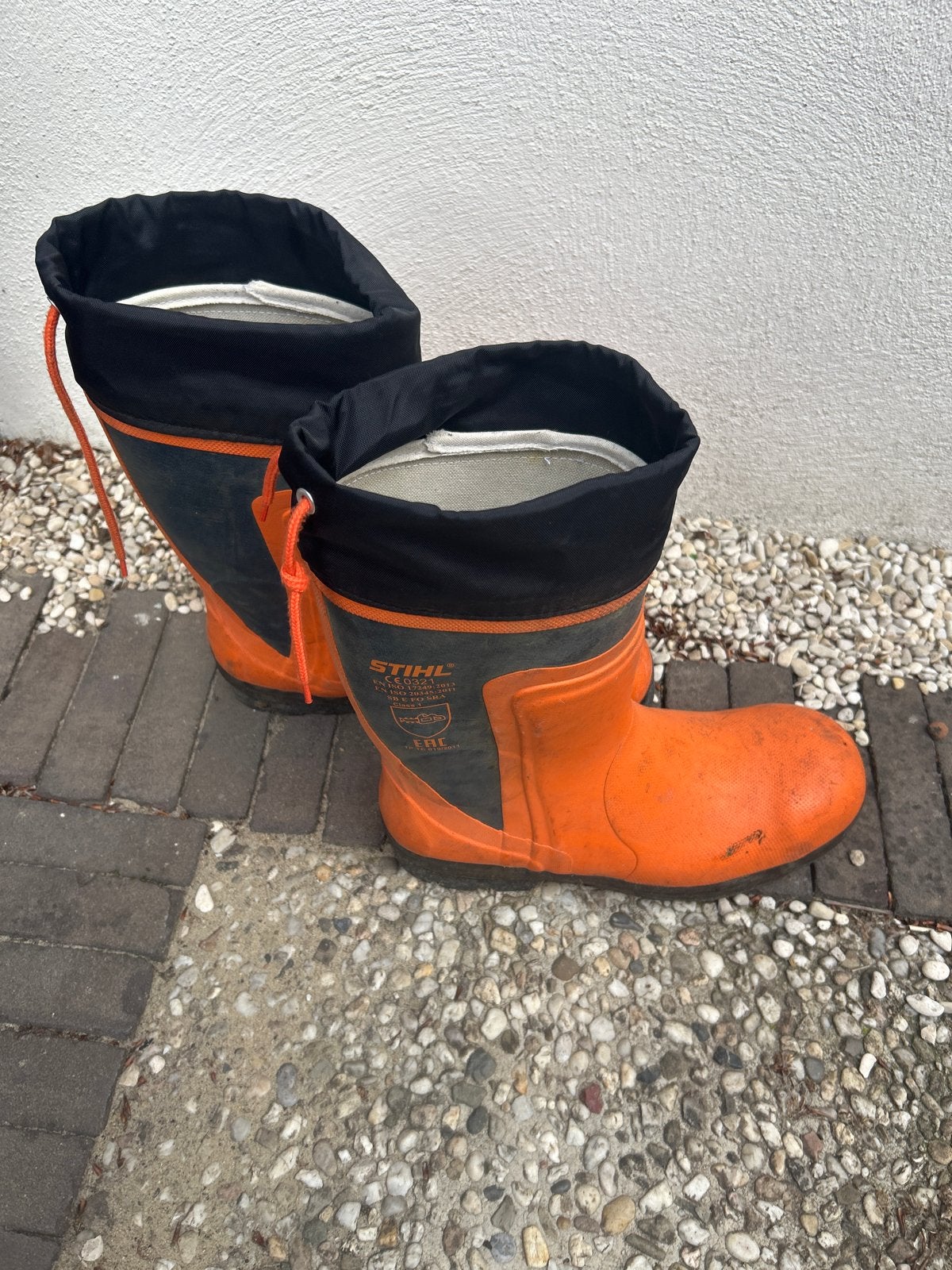 Stihl Oranje Veiligheidslaarzen - Maat EU 46, Ophalen of Verzenden, Gebruikt, Heren, Laarzen