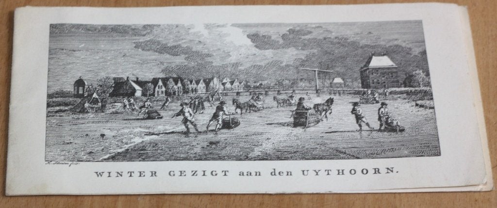 2 prenten van Uithoorn  46214, Nieuw, Ophalen of Verzenden, Gebouw, Voor 1940