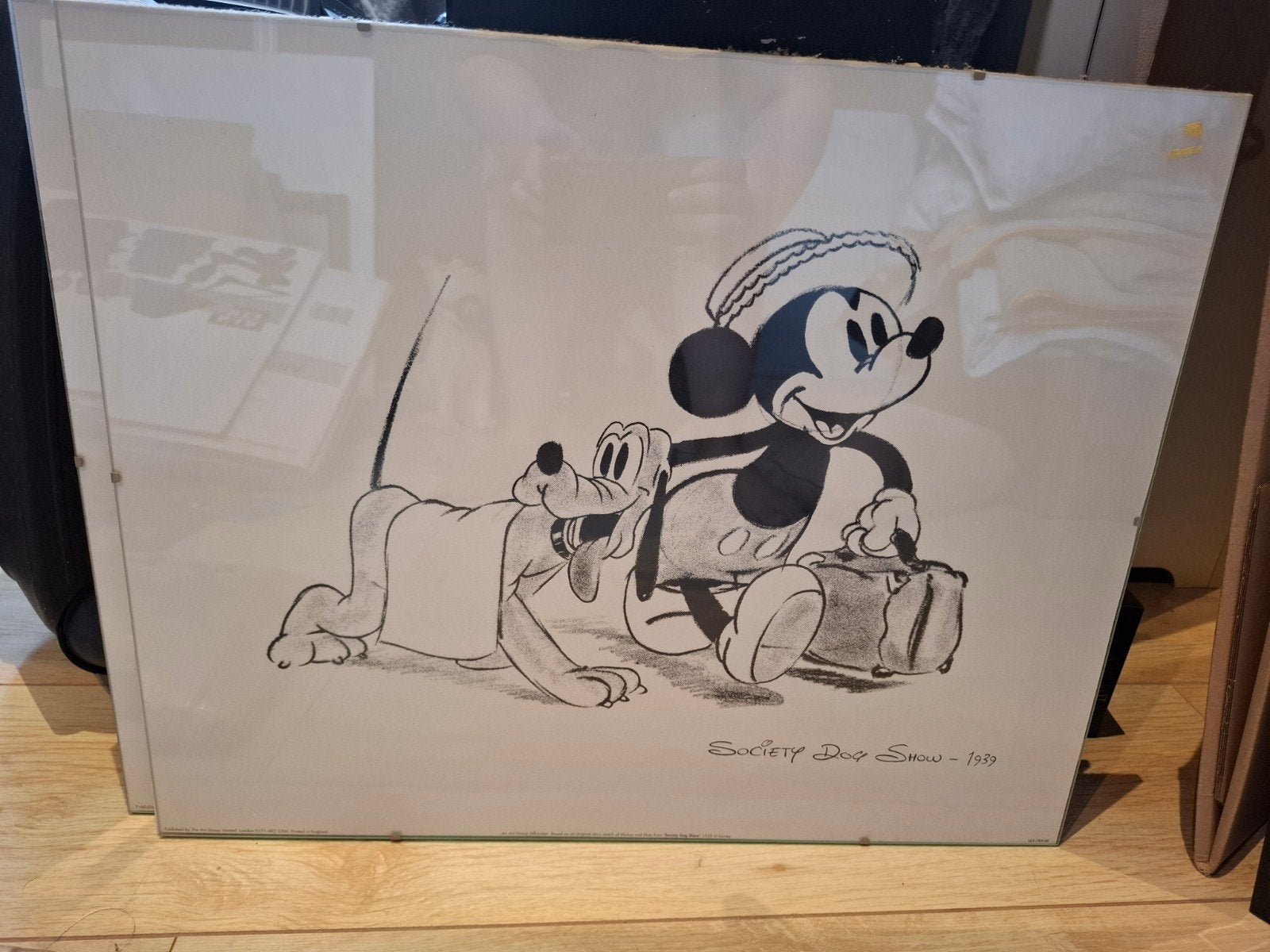 2x Mickey Mouse schilderij/poster, Ophalen, Zo goed als nieuw