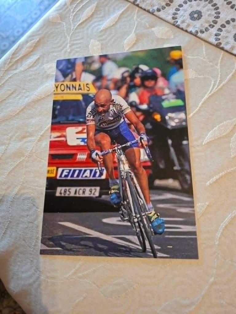 Foto (Repro) Marco Pantani / Carrera Jeans, Verzenden, Zo goed als nieuw, Overige sporten, Poster, Plaatje of Sticker