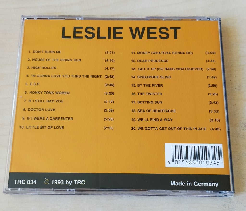 Leslie West - The Leslie West Band/The Great Fatsby CD, Ophalen of Verzenden, 1960 tot 1980, Gebruikt, Blues