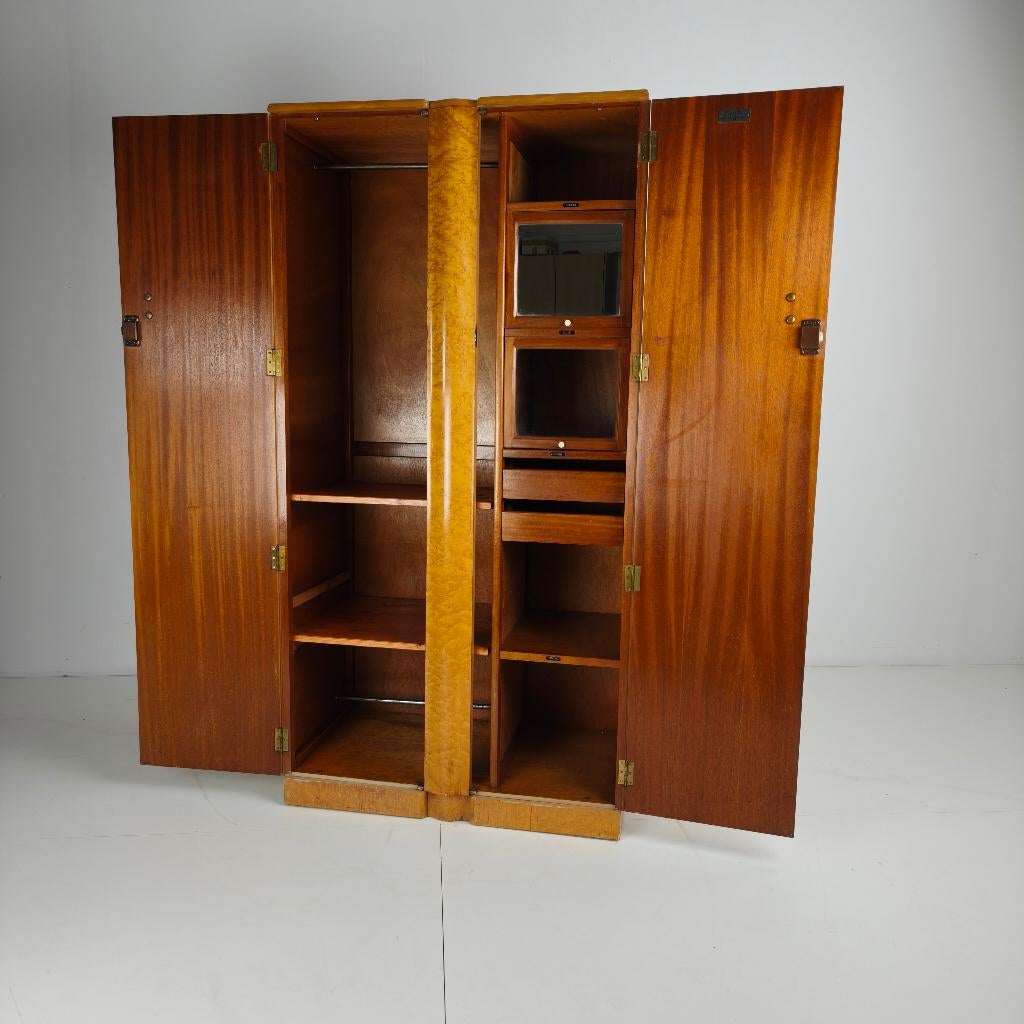 Engelse Art Deco herenkledingkast van Wrighton Furniture, Antiek en Kunst, Ophalen of Verzenden
