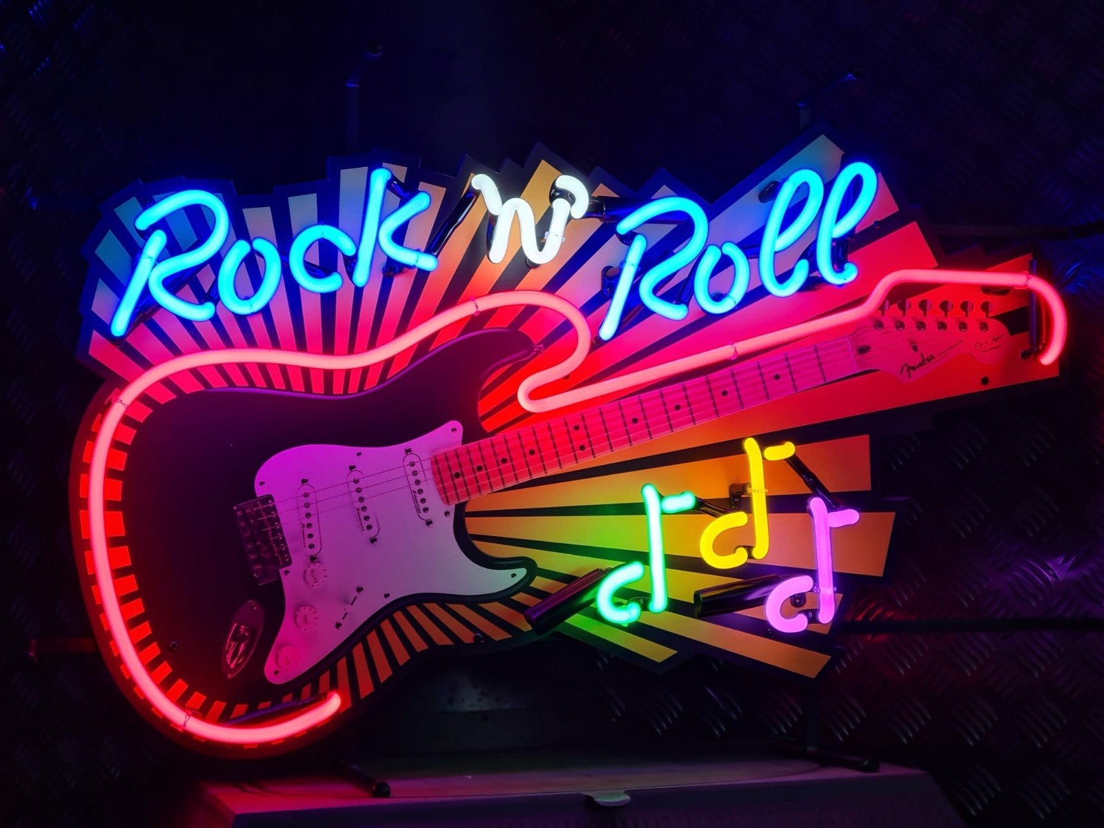 FIFTIES SIXTIES NEONVERLICHTING ROCK'N' ROLL GITAAR, Ophalen, Nieuw