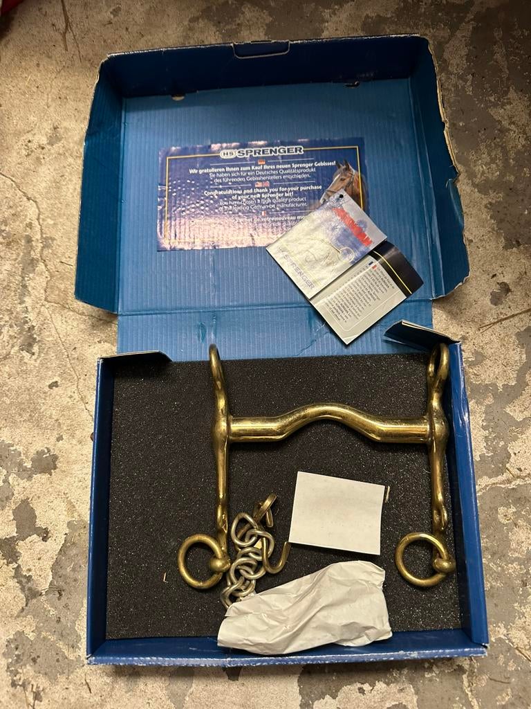 Sprenger bit stang 12.5 aurigan nieuw, Ophalen of Verzenden, Nieuw, Dressuur