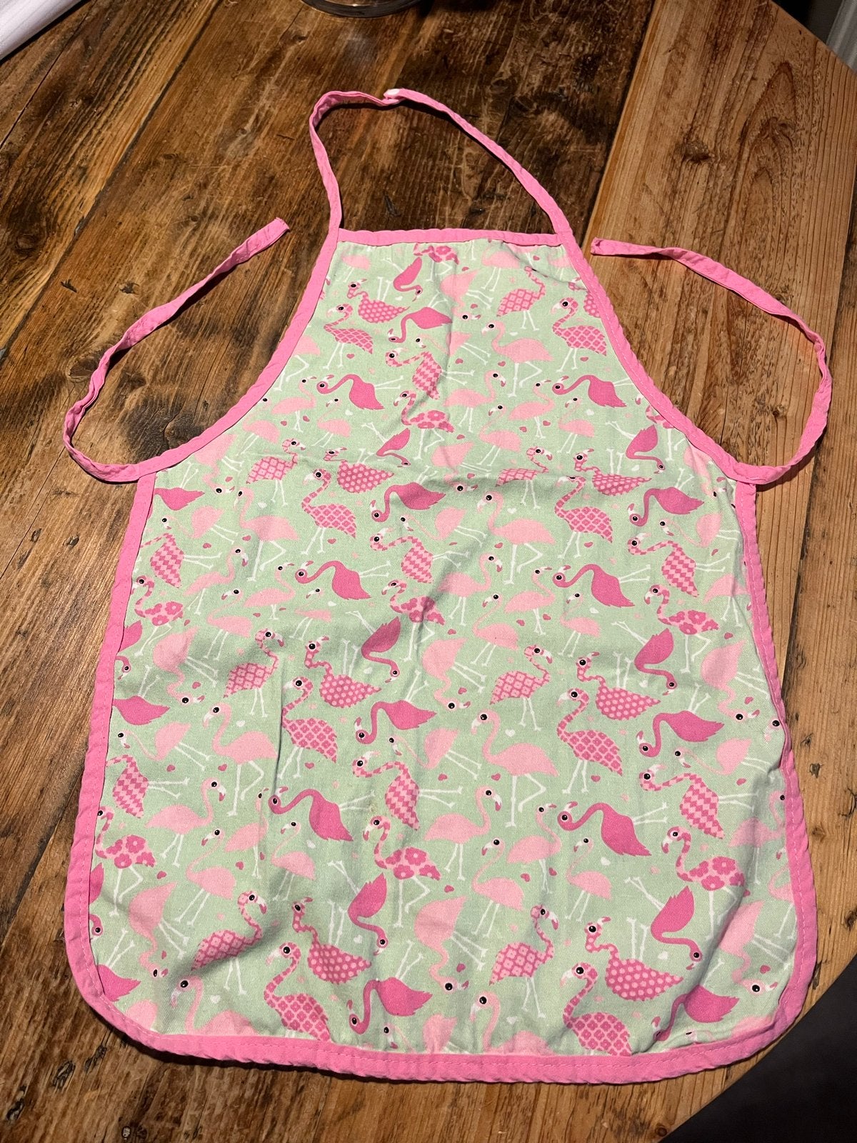 Leuk kinder schort met flamingo print, Ophalen of Verzenden, Zo goed als nieuw