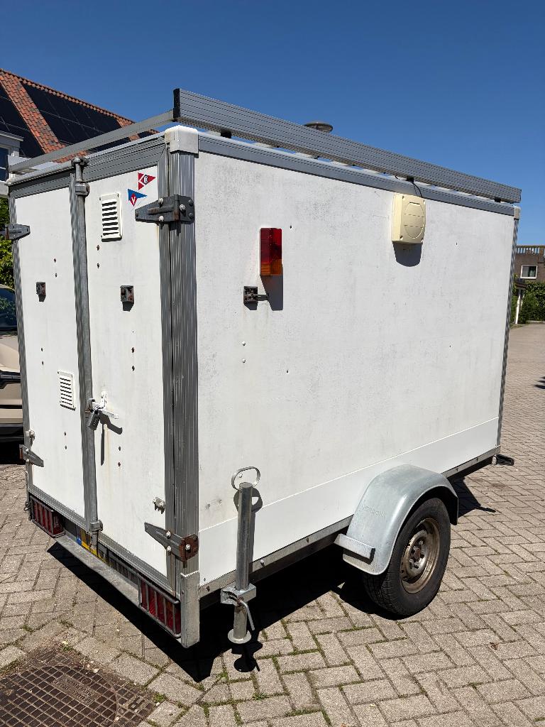 dichte optimist trailer voor 3 bootjes, Ophalen, Minder dan 1500 kg, Gebruikt, Overige typen