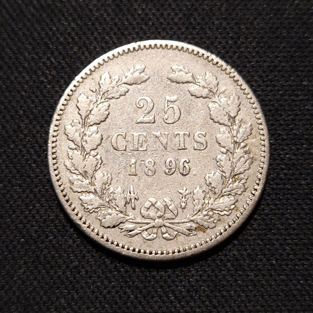 25 cent 1896, Verzenden, Zilver, 25 cent, Koningin Wilhelmina