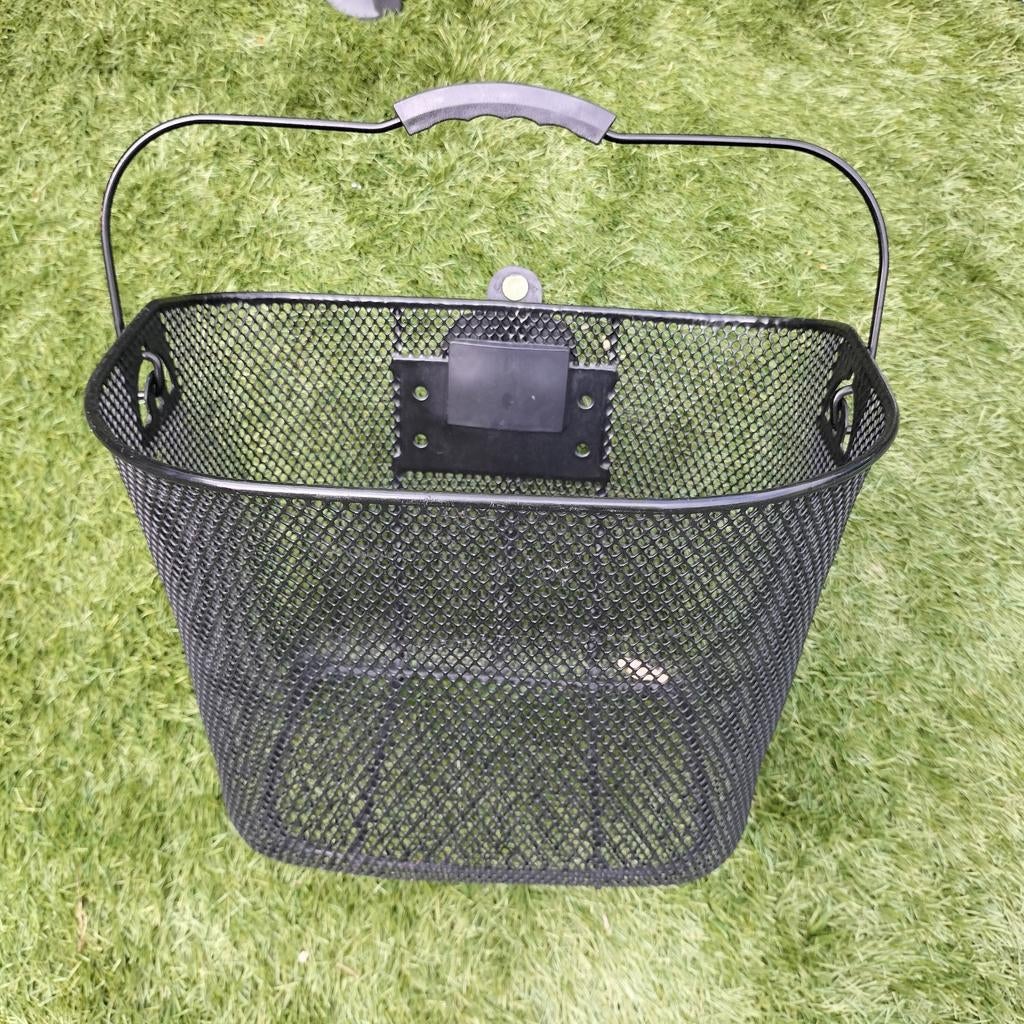 Zwarte fietsmand met stuurbevestiging, Ophalen, Gebruikt, Onbekend, Stuurbevestiging