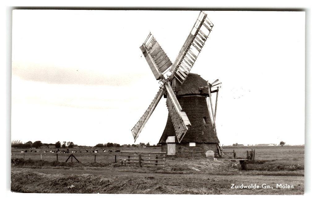 Zuidwolde, Molen, Verzenden, 1960 tot 1980, Ongelopen, Groningen